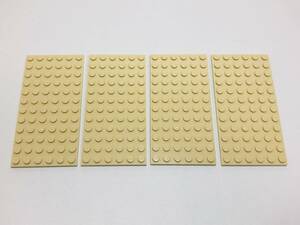 【新品未使用】レゴ　LEGO　プレート　6x12 タン　ベージュ　4枚　６×１２