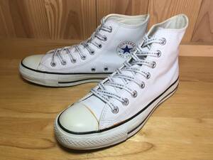 ★CONVERSE コンバース ALL STAR オールスター HI オールレザー ホワイト 6.5インチ 25.0cm Used 検 チャックテイラー マーク ヤコブス