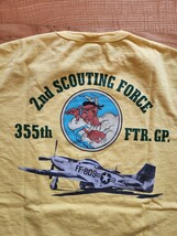 SALE!　送料込★東洋　BuzzRickson's バズリクソンズ BR79126 半袖Tシャツ　アメリカ製　ミリタリー米軍　2nd SCOUTING FORCE イエロー　 L_画像1