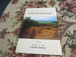 資料　福島県双葉郡浪江町　本屋敷古墳群発掘調査既報３　１９８４　法政大学文学部考古学研究所