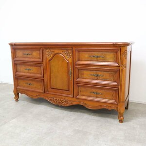  antique style sideboard Classic tree carving equipment ornament cabinet decoration pcs living board sculpture [05A2304034]