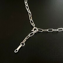 5487 SILVER925 万能☆ロングアズキチェーンネックレス50cm/2.8mm シルバー925 5-50 シンプル あずき 楕円 細 定番人気 平コマ お洒落_画像8