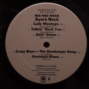 高音質PROMO米A&MオリジLP！プロモ白ラベル！Ayers Rock / Big Red Rock 1974年 SP 4523 free soul 収録 Lady Montego！橋本徹 サバービア