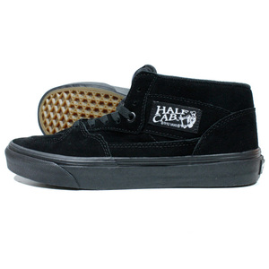  new goods VANS Vans Van zUS plan men's HALFCAB half cab mid Mid sneakers standard black sole black black US7.5(25.5cm)