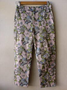  Anatelier Liberty pattern Sabrina pants 36 pansy flower floral print pansy flower 