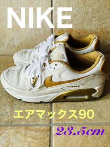 NIKE AIR MAX90SE エアマックス90 SE Air Max 90 “Worldwide Pack Katakana” ワールドワイドパックカタカナ　ホワイト/ゴールド 23.5cm