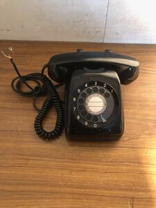  Showa Retro black telephone dial type telephone 