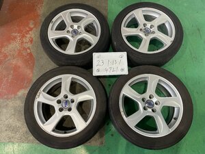 ★ボルボ S60 T4 FB系　純正 17インチ アルミ ホイール　4本　17×7J ＋50 PCD108 5穴 ハブ径63　215/50R17　タイヤおまけ程度!!★