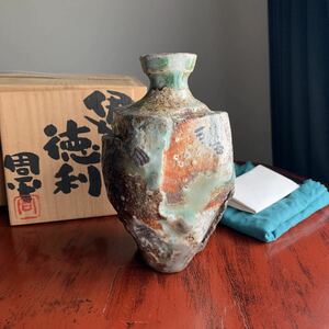 藤岡周平 伊賀徳利 上位作品 未使用品 共箱 ぐい呑 酒器 伊賀焼 信楽 唐津 師 谷本光生