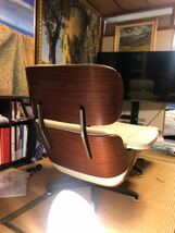 【ホワイト】イームズ チェア　ラウンジチェア　ソファ　LOUNGE Eames オットマン Chair_画像8