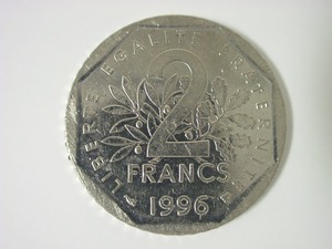 フランス共和国 2Francs 2フラン 硬貨・コイン 166