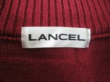 009c34◆良品です◆日本製◆LANCEL ランセル ロゴ編み ハイネック ウールニットセーター L/ジャケット/シャツ/ゴルフ/メンズ/男性/紳士_画像8