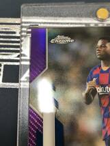 2019-20 Topps Chrome UEFA Champions League Soccer Ansu Fati RC FC Barcelona　Purple Refractor Base パラレルカード /250枚限定 _画像2