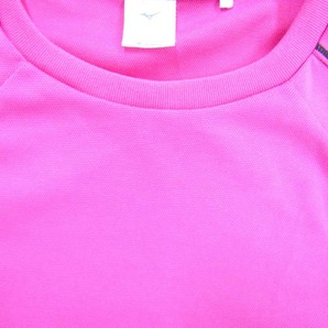 ミズノ 半袖Tシャツ 無地 ワンポイントロゴ スポーツウェア トップス レディース Mサイズ ピンク MIZUNOの画像3