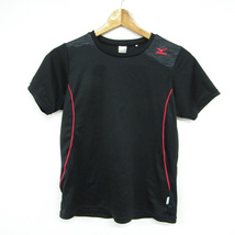 ミズノ 半袖Tシャツ ワンポイントロゴ スポーツウェア トップス レディース Mサイズ ブラック Mizuno_画像1