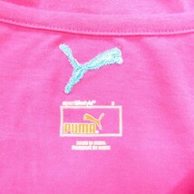プーマ 半袖Tシャツ Vネック 胸ロゴ ドライセル スポーツウェア トップス レディース Sサイズ ピンク PUMA_画像2