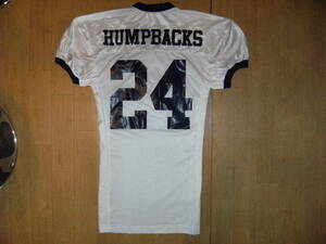 昭和レトロ★日本製★90年代★当時物 HUMPBACKS Field Gear BROS アメリカンフットボール 選手 ユニフォーム Tシャツ★ラグビー 運動着