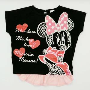 ディズニー　ミニーマウス　子供服　ベビー服　トップス　半袖　90サイズ　黒