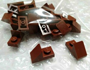 25個　茶　LEGO　レゴ　未組み立て　未使用　パーツ　部品