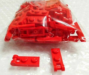 100個　1×2　赤　プレート　LEGO　レゴ　未組み立て　未使用　パーツ　部品
