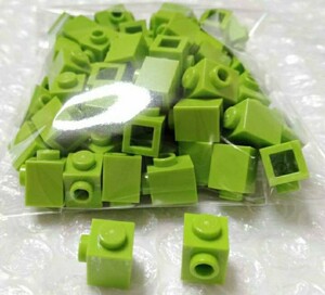 75個　1×1　ライム　LEGO　レゴ　未組み立て　未使用　パーツ　部品　スタッド