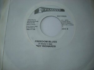 ■ 輸入ジャマイカ盤 シングルEP 　ROY RICHARDS / FREEDOM BLUES ロイ・リチャ-ズ フリーダムブルース STUDIO 1 CS-1973 ◇r50420