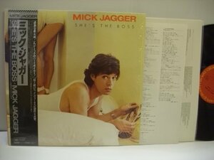 [帯付LP] MICK JAGGER ミック・ジャガー / SHE'S THE BOSS 国内盤 CBS・ソニー 28AP 2996 ◇r50330