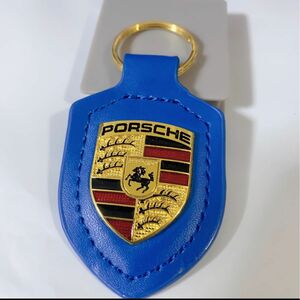 ポルシェ　キーホルダー　PORSCHE ポルシェ クレストキーホルダー　 PORSCHE ブルー