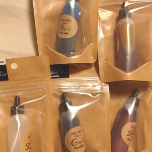 インクカフェ ink cafe カラーインク 5種類各1点セット 呉竹 Kuretake 【新品未使用品】 ※インクのみ