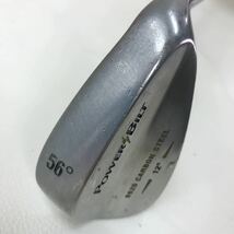 hi840 パワービルト【格安中古ゴルフ】8620 CARBON STEEL ウェッジ 56° 12° 単品 オリジナルスチールシャフト フレックスS相当 送料無料_画像5