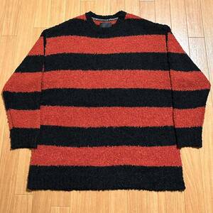 NUMBER (N)INE ALPACA BORDER KNIT BIG PULLOVER ボーダー セーター ニット 音符 カートコバーン 復刻 ナンバーナイン カート期 archive