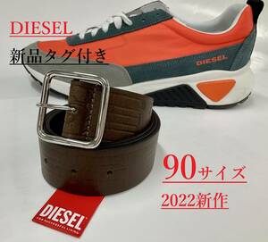 ディーゼル　ベルト 01A22　サイズ90　ブラウン　新品 タグ付　プレゼントにも　DIESEL　B-ILLY　X08498 PR505 T2187