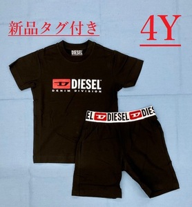  diesel Kids room wear 0122 4Y(4 -years old rank ) black new goods tag attaching gift also DIESEL J00713 KYATR unisex Logo 