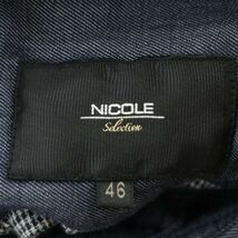 NICOLE Selection ニコル セレクション 春夏 7分袖 スリム★ ボタンダウン ワーク シャツ Sz.46　メンズ　A3T03226_4#A_画像5