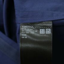 未使用 21SS★ +J UNIQLO ユニクロ × ジルサンダー スーピマコットン オーバーサイズ 半袖 シャツ Sz.XS　メンズ ネイビー　A3T03380_4#A_画像8