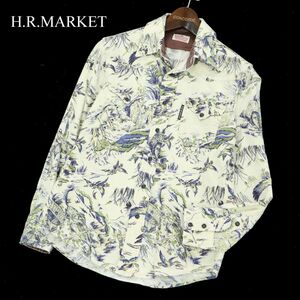 H.R.MARKET Hollywood Ranch Market through year bird * total pattern long sleeve western shirt Sz.0 men's made in Japan A3T03697_4#C