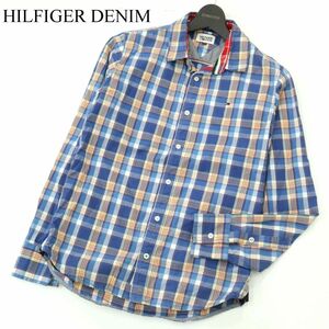 HILFIGER DENIM トミーヒルフィガー 通年★ 長袖 チェック シャツ Sz.S　メンズ　A3T03836_4#C