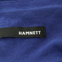 HAMNETT キャサリン ハムネット 通年 フリンジ★ コットン ニット カーディガン Sz.M　メンズ ネイビー　A3T04074_4#L_画像5