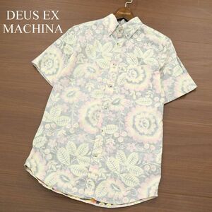 DEUS EX MACHINA デウスエクスマキナ 春夏 花柄 フラワー★ 総柄 半袖 ボタンダウン ワーク シャツ Sz.XS　メンズ　A3T04329_4#A