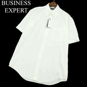 【新品 未使用】 BUSINESS EXPERT ビジネス エキスパート ノンケアプラス 半袖 シャツ Sz.41　メンズ 白 ビジカジ 大きい　A3T04298_4#A