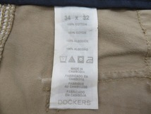 TU226★DOCKERS/ドッカーズ メンズ チノパン ベージュ サイズL～XL相当 綿100% 古着 中古品_画像4