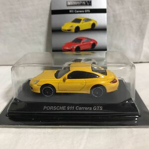 京商 1/64 ポルシェ 911 カレラ GTS イエロー　ポルシェ ミニカーコレクション5