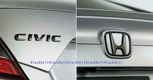 【ホンダ純正パーツ】CIVIC シビック FK7 ブラックエンブレム Hマーク2個　車名エンブレム SEDAN