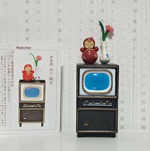 海洋堂 くらしシリーズ 【 松下電器産業株式会社 17インチ白黒テレビ 】/17K-531 タイムスリップグリコ第1弾 ミニブック付き