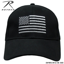 ROTHCO 新品 ベースボールキャップ ( FLAG ブラック ) 迷彩 プロファイルキャップ 目深 深め CAP 帽子 フリーサイズ メンズ レディース_画像2