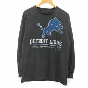 NFL Detroit Lions アメフト ロングスリーブ 長袖 Tシャツ sizeL/デトロイトライオンズ USA 古着 0402