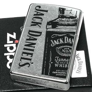 ZIPPO ライター ジャックダニエル ジッポ シルバー JACK DANIELS 黒 ストリートクローム お酒 おしゃれ かっこいい メンズ
