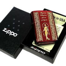 ZIPPO ライター マリア ジッポ レッド＆ゴールド AveMaria 赤金 御守り エッチング彫刻 かっこいい おしゃれ メンズ レディース ギフト_画像5