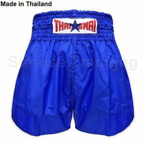 新品 THAISMAI ムエイタイ キックボクシング パンツ Lサイズ ユニセックス ブルー ショーツ ボクシング MMA 格闘技 スポーツ グローブ