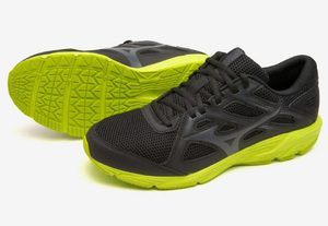  Mizuno [ Maxima i The -25] running shoes K1GA230010 black × black × lime green 27.0cm
